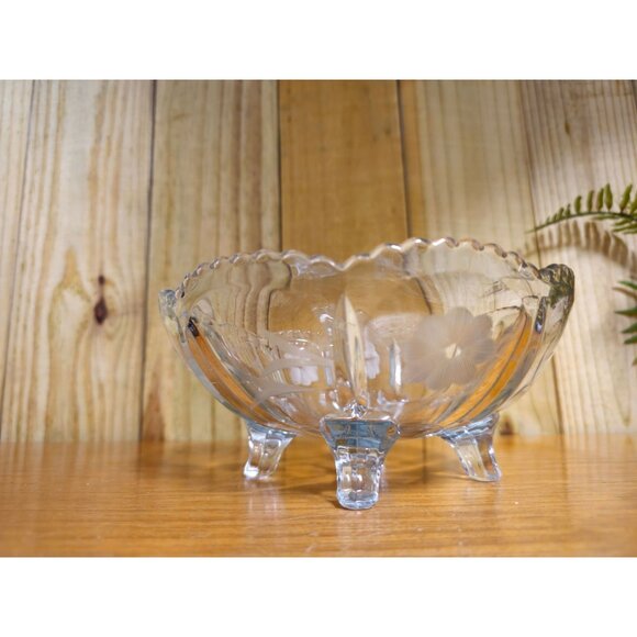 Vintage Harvest Clear Fruit Bowl by Colony Glass - Picture 1 of 8